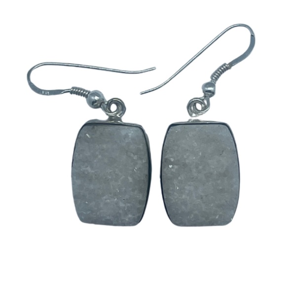 Daniela Jewelry Design Jewelry - White Druzy Earrings